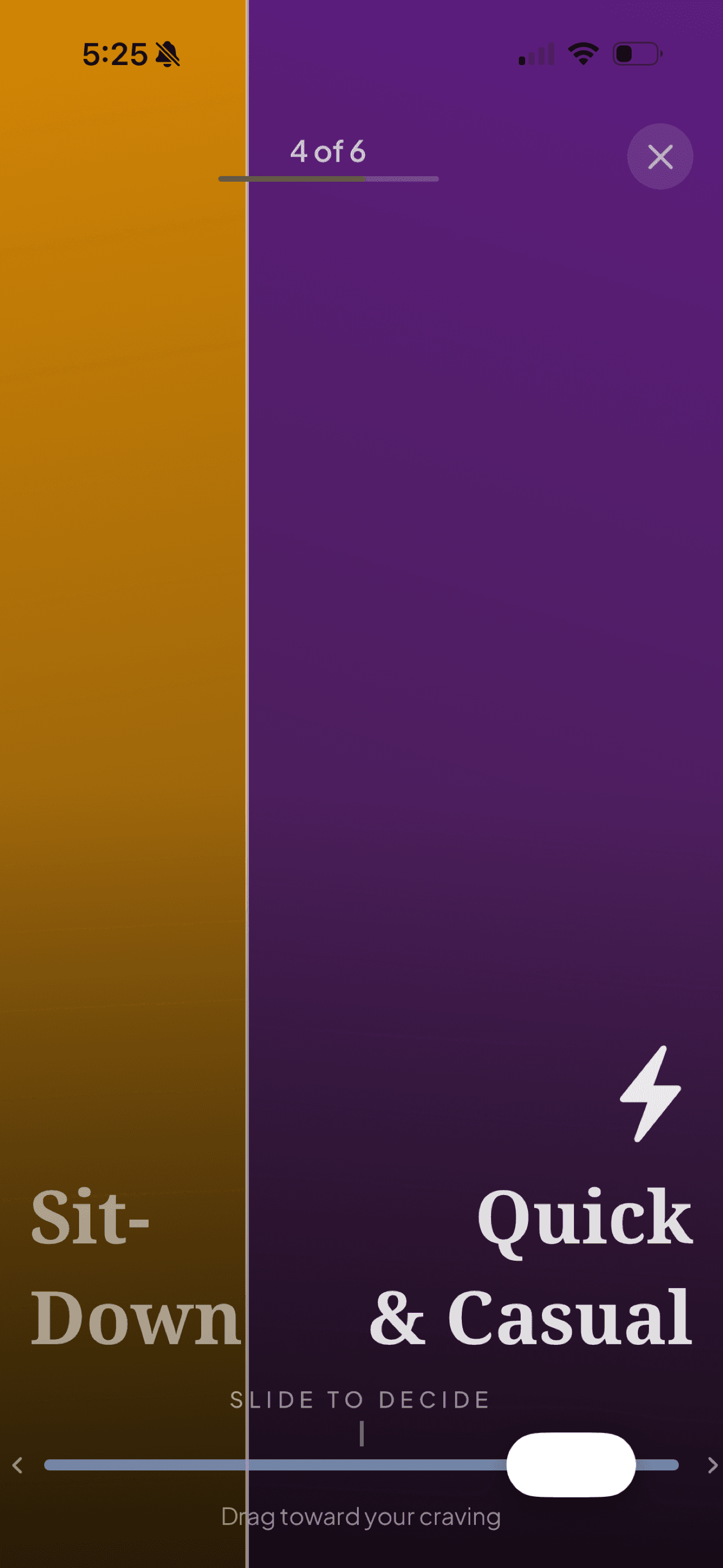 Slide to decide
